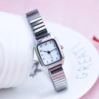 2022 нови стари женски женски висококачествени часовници с гъвкава еластична лента модни прости електронни ръчен часовник от неръждаема стомана