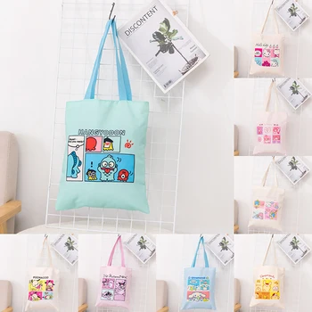 Sanrio Мультяшная Холщовая Чанта Hello Kittye, Дамски Чанти-тоут Голям Капацитет, Ежедневна Чанта На рамото, Чанта За Съхранение на My Melody