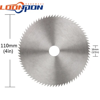 110 мм циркуляр нож за рязане диск на колелото ултра тънък стомана, режещ диск за обработка на дървен материал ротационен инструмент диаметър на отвора 16/20 mm 1