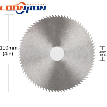 110 мм циркуляр нож за рязане диск на колелото ултра тънък стомана, режещ диск за обработка на дървен материал ротационен инструмент диаметър на отвора 16/20 mm 2