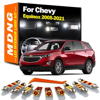MDNG За Chevrolet Chevy Equinox 2005-2018 2019 2020 2021 Авто Led Вътрешен Купол Карта Комплект Автомобилни Led Лампи Canbus Без Грешки