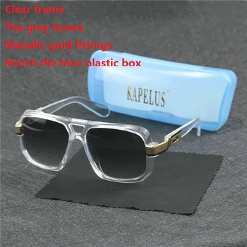 KAPELUS Нова и голяма квадратна дограма Мъжки официалната дрехи, ежедневни слънчеви очила Хип-хоп очила 99014s 0