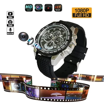 Full HD 1080P видео Рекордер, Мини Камера Часовник с Камери IR за Нощно Виждане Откриване на Движение Безжична Микро Камера Action Cam