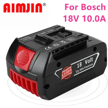 Литиево-йонна Акумулаторна Батерия 18V 10AH за Bosch 18V Backup10.0A Замяна Преносима Индикатор лампа BAT609
