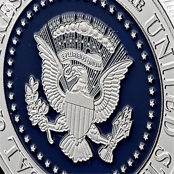 Монета 45-ти президент на САЩ Доналд Тръмп Белия дом на САЩ Статуята на Свободата Сребърна Копие Колекция от монети 5