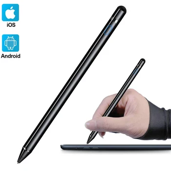 Универсален за Apple iPad Активен Стилус Молив Капацитивен Екран Настолни Сензорна Писалка за Apple Молив 1 2 + Притежателя Ръкавици