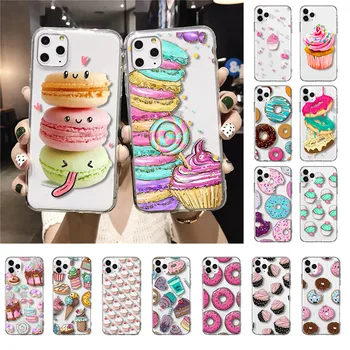 Сладък Десерт Храна Понички, Сладолед Калъф За Телефон За iPhone 14 13 11 12 pro XS Max XR X Калъф за iPhone 7 8 6 Plus SE2 12mini