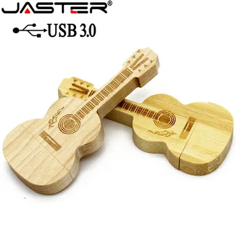 JASTER USB 3.0 дървена китара Стик houten USB Флаш Памет Memory Stick стик 4 GB 16 GB 32 GB 64 GB безплатно персонализирано лого