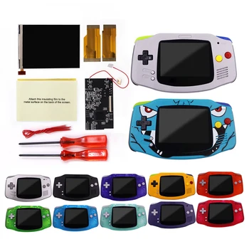 Едно докосване и Бутон Контролер 8 Цветови Модели Яркост V2 iPS LCD дисплей с подсветка За конзола Game Boy Advance GBA с предварително вырезанным корпус