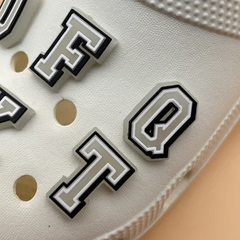 1 бр., Светещи аксесоари за обувки от PVC, Комбинирано украса за обувки с английската азбука, за Крок-Джибз, Окачване, Подаръци за деца, 8P-14L-4 3