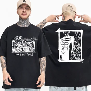My Chemical Romance Mcr Dead тениска Черен Парад на Пънк Емо Рок Група Къс Ръкав Мода Големи Градинска Тениска За Мъже За Жени
