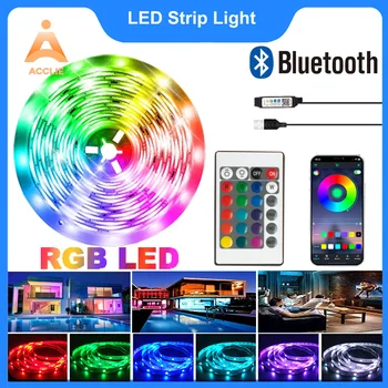 Bluetooth Led Лента RGB 5050 Неонови Светлини Лампа за Украса на Стаята ТЕЛЕВИЗОР Led Подсветка Декор Промяна на Цвета на 10 м 15 м 20 м и 30 м LED