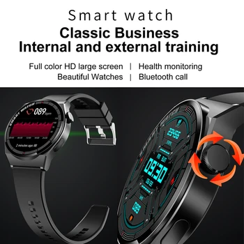 2022 Bluetooth Предизвикателство Луксозни Черни Смарт Часовник С Метална Каишка За Мъже, Умни Часовници, Спортни Фитнес Часове На Открито, Мониторинг На Сърдечната Честота 3