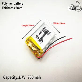 1 бр./лот 602030 300 mah 3,7 В литиево-йонна полимерна батерия качеството на стоките качество CE FCC ROHS сертифициращия орган