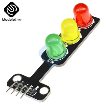 Мини Червен Жълт Зелен 5 Светофар Led Модул Дисплей за Arduino 5 мм Led Мини-Светофар за Модел на система Светофар