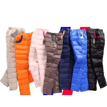 Висококачествени Зимни Панталони за Момчета, Обикновен Детски Пухени Панталони, Ежедневни Топли Панталони за момичета, Ветроупорен Гамаши от 3 до 16 години