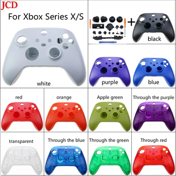JCD 1 комплект за Xbox серия X S контролер на Защитно покритие на корпуса. Отпред след корпуса корпус и пълен набор от бутони и инструменти