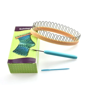 1 Комплект Тъкачни Чорапи Плетене на Стан САМ Занаяти Инструменти За Плетене на Чорапи, Шал, Шапка Тъкане Игла за Шиене Инструмент За Плетиво на Аксесоари