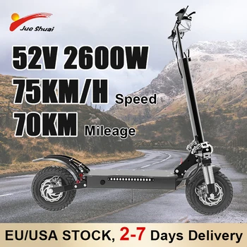 JUESHUAI X700 Електрически Скутер за Възрастни с Двойни Амортисьори До 43 Мили 46 мили в час 2600 Watt Мотор Заключване за Сигурност Водоустойчив Сгъваем 0