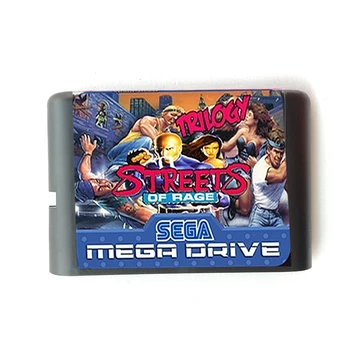 Колекция Streets of Rage 16-битова карта с памет MD за Sega Mega Drive 2 за SEGA Genesis Megadrive 0