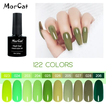 MorCat Гел-Лак За нокти Зелената Серия Цветен Лак, UV-Гел-Лак За нокти Oliver-Жълт Гел-Лак За Дизайн на ноктите, UV Soak Off 10 мл