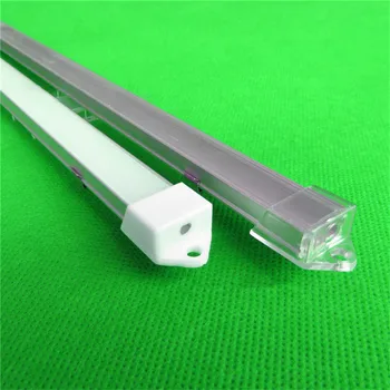 10/20/30/40 бр алуминиев профил 2 м за led ленти, плоски лента на светлинния канал с млечно-прозрачен капак за печатни платки 12 мм