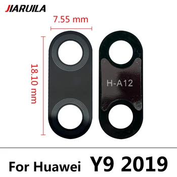 2 бр./лот, Задната част на Задната камера, Стъклени лещи За Huawei Y5 Y6 У 7 Pro Y9 Prime 2017 2018 P Smart 2019, Подмяна на Стъкло на обектива на Камерата 5