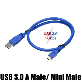 10pin Мини USB Кабел, Бързо Зареждане от USB КЪМ Мини USB Кабел за Трансфер на Данни за Цифров Фотоапарат HDD MP3 MP4 Плейър GPS, DVR, Мини USB 3.0 Кабел