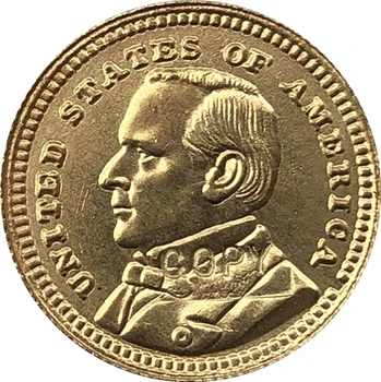 24-Каратная Златна монета в САЩ през 1903 г. с покритие 1 Долар Франк копие на монетата 15 мм