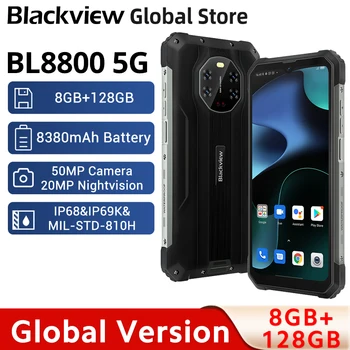 Една нова Глобална версия на Blackview BL8800 8 GB 128 GB Издръжлив смартфон 6,58 