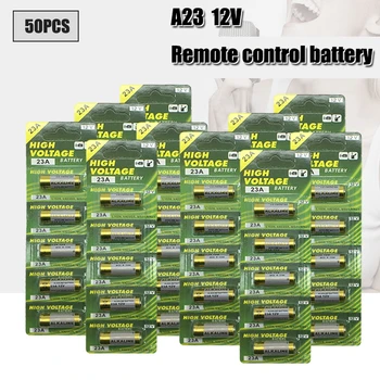 50 бр./1 опаковка Батерия 23A 12V Алармена система с дистанционно управление Начална Суха алкална батерия 21/23 23GA в а23 A-23 GP23A RV08 LRV08 E23A V23GA