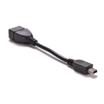 5pin Mini USB Включете КЪМ USB 2.0 Тип Жена OTG Домакин Кабел OTG Адаптер Кабел За Мобилен Телефон, Таблет, MP3, MP4 Камера 10 см Черен