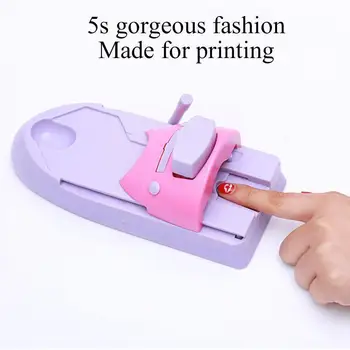 Направи си САМ 3D Принтер За Дизайн на Ноктите Печатна Маникюрная Машина С печат и Метални 6 бр. Ръчни печат За Маникюр Инструмент на Потребителя S6M0