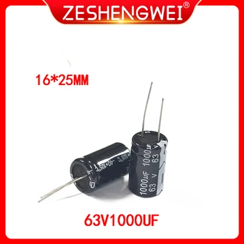 20PCS 63 от 1000 uf Алуминиеви Електролитни кондензатори 1000 uf 63 16*25 мм НОВ Размер на електролитни кондензатора: 16x25 0