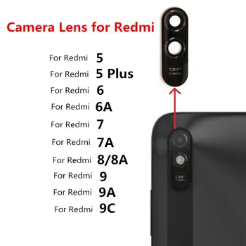 Обектива на камерата, За Xiaomi Redmi 9 9А 9В 8 8A 7 7A 6 6A 5 Plus Стъкло Корпус Делото Смяна Ремонт, Вместо Части + Лепило