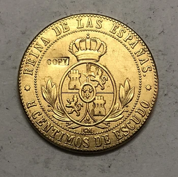 1868 Испания 5 сантима эскудо-Копие от монети Изабела II