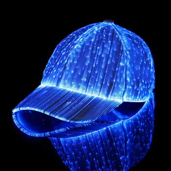 Gorra de béisbol de fibra óptica против luz Led,gorra de béisbol против luz Led,deportiva,entretenimiento nocturno,Bar,discoteca,2021