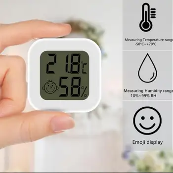 Мини LCD Дигитален Термометър-Влагомер За Помещения, Електронно Измерване на Температура И Влажност на въздуха, Сензор за близост, метеорологичната станция За Дома