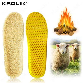 KROLIK Запазва Топлината, Стелка С Подгряване, Кашмир Минерални Стелки, Удебелена Мека Дишаща Зимни Спортни Обувки За Мъже И Жени, Обувки На Лигавицата, Подметка 0